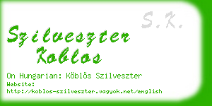 szilveszter koblos business card